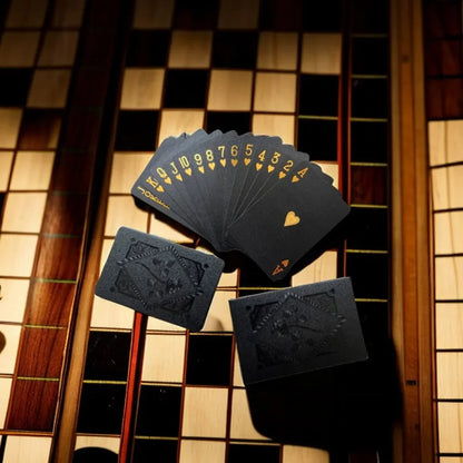Color Black Gold Playing Card Game Card Group Waterproof Poker Suit Magic Dmagic Package Board Game Gift Collection ALPENZO