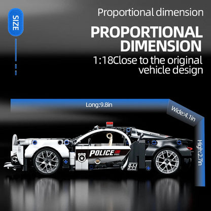 ToylinX 410pcs Police Car Building Blocks Car Early Learning Development Benefits Intelligence Assembled Toys Children's Gifts ALPENZO