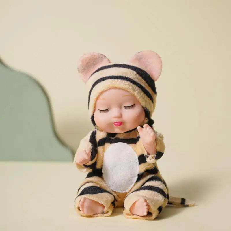 2Pcs Simulation Princess Dolls Toy Mini Cute Sleeping Baby Series Doll Cartoon Animal Toy For Kids Kawaii Dolls Girl's Gift ALPENZO