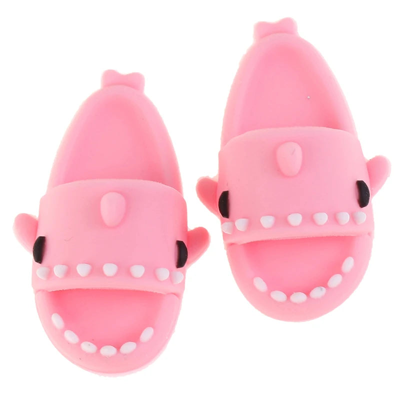 1 Pair For SD Doll For OB11 Doll Slippers Girl Gifts Doll Shoes Dolls Accessories Play House Shark Slippers ALPENZO