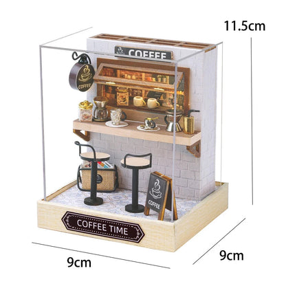 Wooden Miniature Doll House DIY Small House Kit 3D Puzzle Assemble Building Model Home Bedroom Decoration With Furniture Gifts ALPENZO