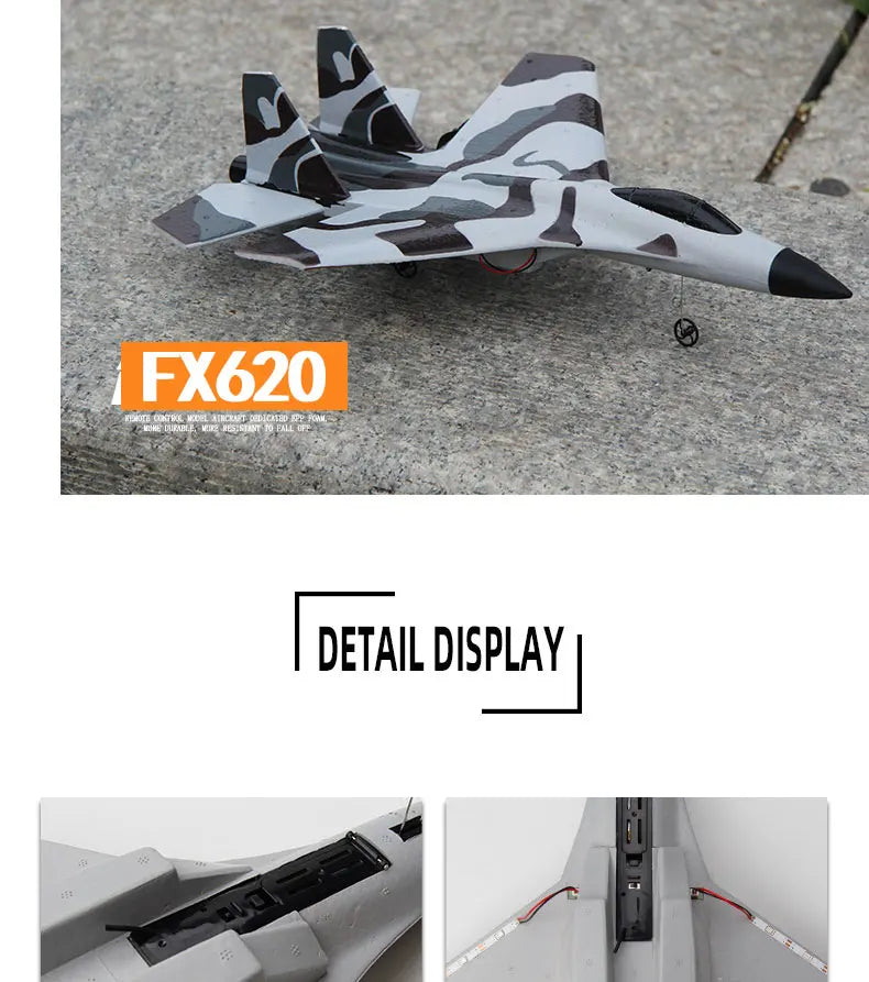 RC Foam Aircraft SU-35 Plane 2.4G Radio Control Glider Remote Control Fighter Plane Glider Airplane Foam Boys Toys for Children ALPENZO