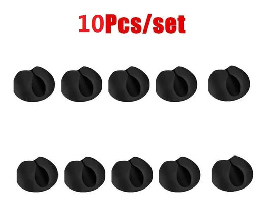 10/20Pcs Cable Clips Winder Silicone Cable Organizer Desktop Wire Storage Charger Cord Holder  for Car USB Charging Tablet Wire - ALPENZO