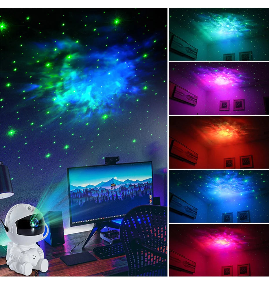 Galaxy Star Astronaut Projector Light Starry Sky Porjectors Lamp Decoration Bedroom Room Nebula LED Night Light Children Gifts ALPENZO