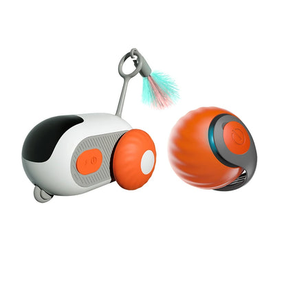 Intelligent Sports Car Remote Control Electric Cat Toys Entertainment Fun Pet Mice Interactive Feathers Cat Sticks Kitten Toy - ALPENZO