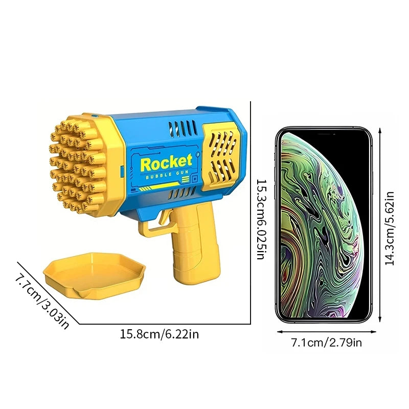40 Hole Rocket Launcher Bubble Machine CHILDREN'S Bubble Gun Toy [Without Bubble Water] ALPENZO
