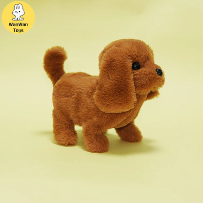 Plush Electric Puppy Simulation Pet Dog Can Walk Teddy Dog Golden Retriever Bichon Frize Dog Children Can Bark Run And Rock ALPENZO