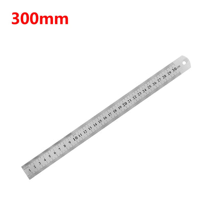 Stainless Steel Metal Straight Ruler Precision Double Sided Precision Measuring Tool Scale Metric Ruler Accessories 15-40cm ALPENZO