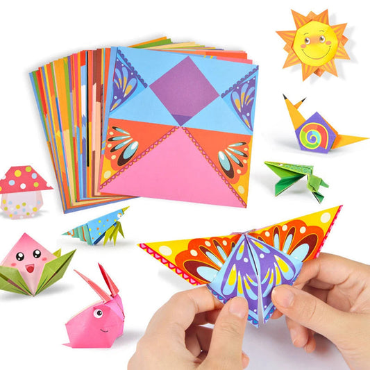 Kids Montessori DIY Craft Toys Cartoon Animal Origami Handcraft Paper Art Learning Educational Toys for Boys Girls Gift ALPENZO