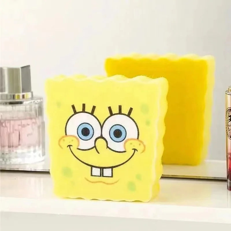Spongebob Squarepants Dish Washing Brush Sponge Kitchen Supplies Drain Rack Cleaning Dishes Brushes Reusable Scrub Scouring Pad ALPENZO