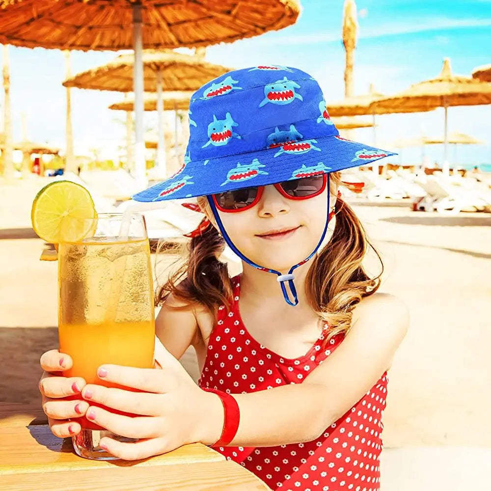 Outdoor Beach Hat Summer Baby Sun Hat for Girls Boys Kids Bucket Cap 0-8 Years ALPENZO