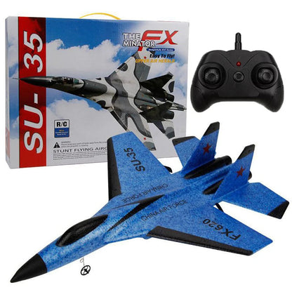 RC Foam Aircraft SU-35 Plane 2.4G Radio Control Glider Remote Control Fighter Plane Glider Airplane Foam Boys Toys for Children ALPENZO
