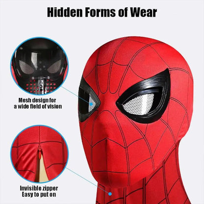 Spiderman Mask Eyes Movable Remote Control Peter Parker Spiderman toys children  Halloween Cosplay Costume Mask Christmas Gifts ALPENZO
