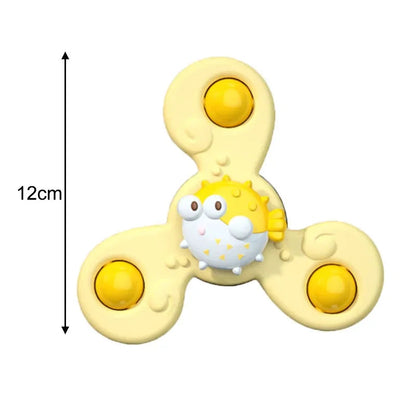 Montessoris Baby Spin Top Bath Toys For Boy Children Bathing Sucker Spinner Suction Cup Toy For Kids 2To4 Years Rattles Teether ALPENZO