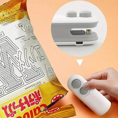 Mini Sealer Portable Mini Sealer 2 in 1 Heat Sealer For Snacks  Home use rechargeable sealer Vacuum Sealer Snacks plastic bag