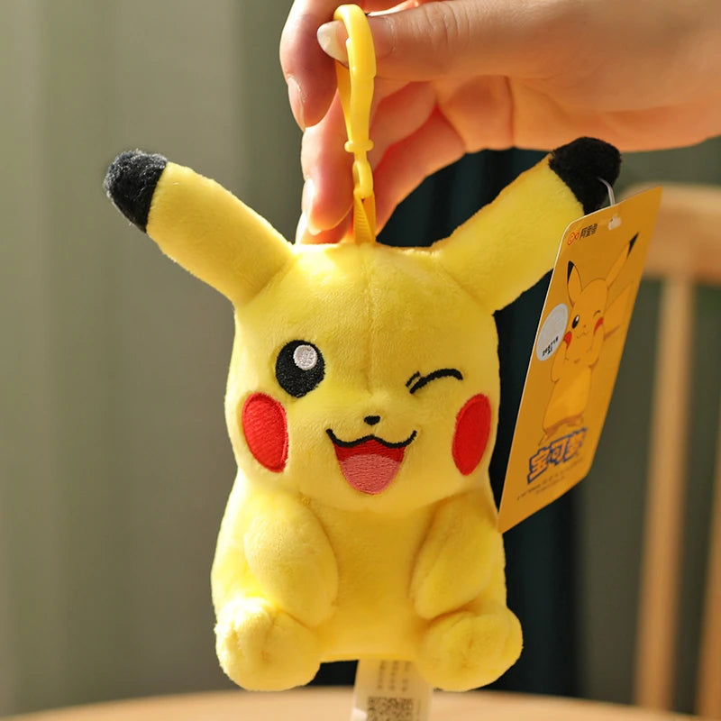 Clearance_Original Pokemon Plush Keychain Cartoon Toys Pikachu Charmander Psyduck Squirtle Snorlax Wobbuffet Doll Kids Kawai Toy ALPENZO
