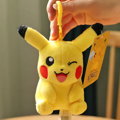 Clearance_Original Pokemon Plush Keychain Cartoon Toys Pikachu Charmander Psyduck Squirtle Snorlax Wobbuffet Doll Kids Kawai Toy ALPENZO