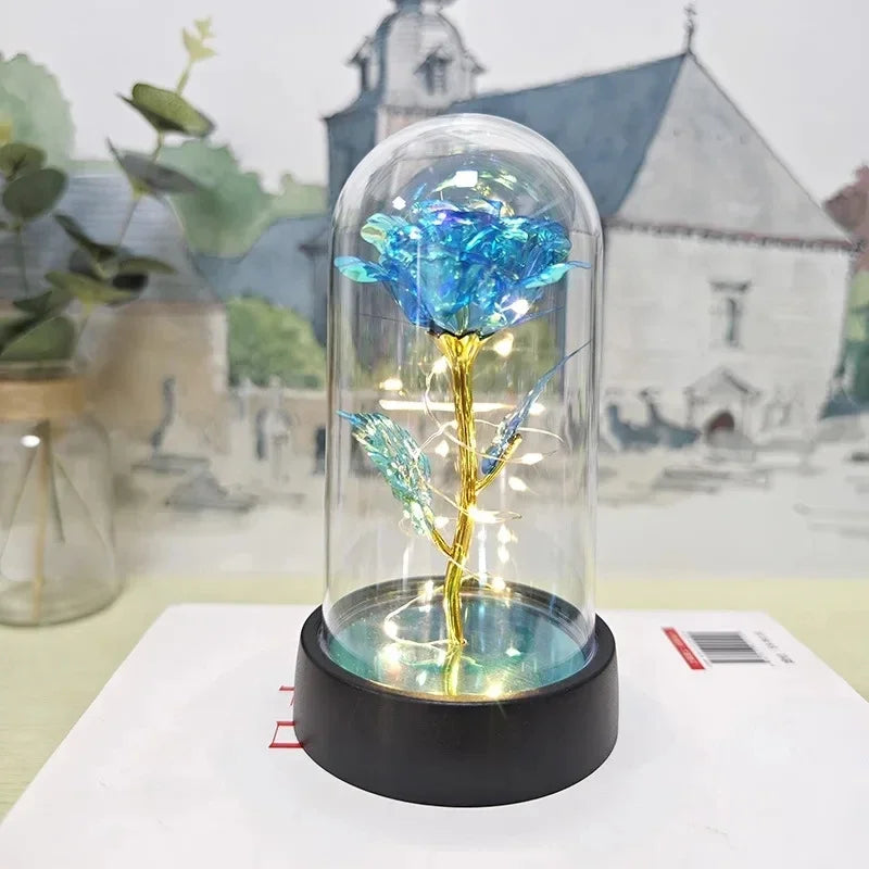 Rose Light Beautiful Realistic Looking Night Light Rose Eternal Flower Party Supplies LED Simulation Rose Flower Valentine's Day - ALPENZO