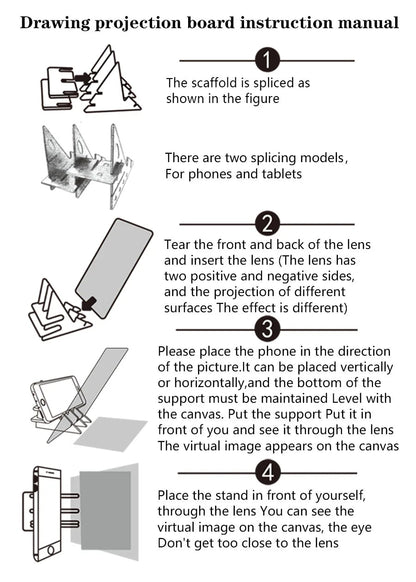 Portable Optical Drawing Copying Board Imitation Tracing With Projection Screen Learning Tool Suitable For Mobile Tablet ALPENZO