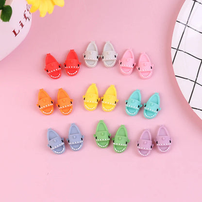 1 Pair For SD Doll For OB11 Doll Slippers Girl Gifts Doll Shoes Dolls Accessories Play House Shark Slippers ALPENZO