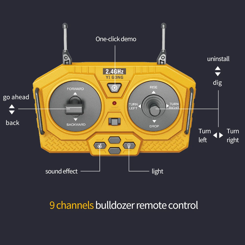 RC Car Children Toys Remote Control Car Toys For Boys Radio Control Excavator Dump Truck Bulldozer Electric Car Kids Toys Gift ALPENZO