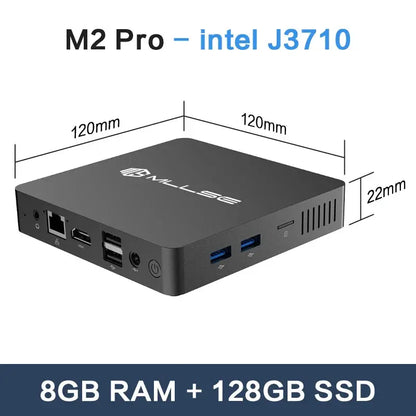 MLLSE Mini PC M2 Air Intel Gemini Lake N4000 Windows 11 6GB RAM 128GB ROM Dual-Band WiFi Bluetooth USB Mini Computer - ALPENZO