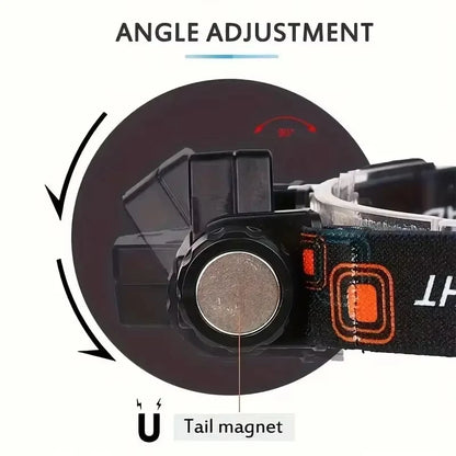 Rechargeable COB LED USB Headlamp Strong Magnetic Powerful Headlight Super Bright Waterproof Head Torch For Outdoor Fishing