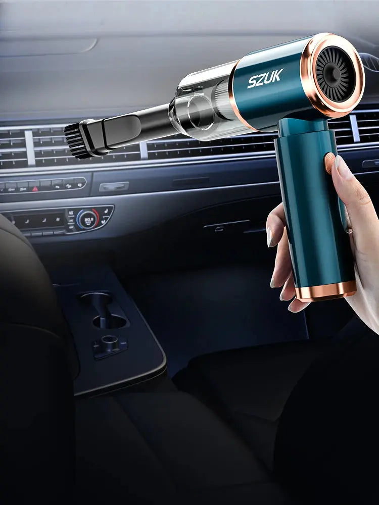 SZUK Mini Car Vacuum Cleaner Wireless Powerful Portable Cleaning Machine Handheld for Car Blow 2 In 1 Home Appliances - ALPENZO