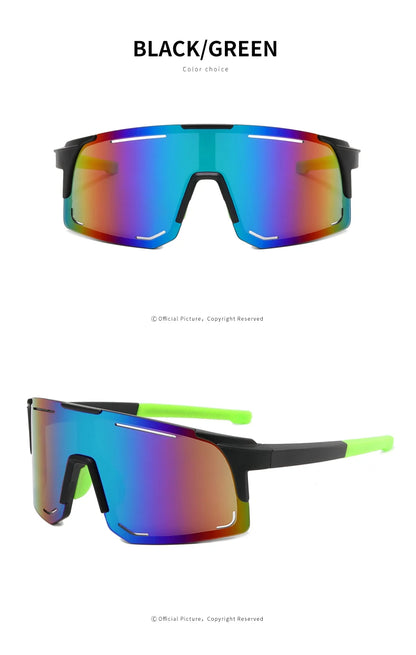 New Bicycle Sunglasses UV Protective Windshield Glass Men's and Women's Wear Lenses Road Cycling Sports Glasses Outdoor Glasses