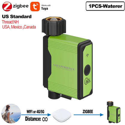 ZIGBEE WIFI Garden Watering Timer Smart Sprinkler Drip Irrigation System Built-in Water Flow Recorder Controller TUYA - ALPENZO