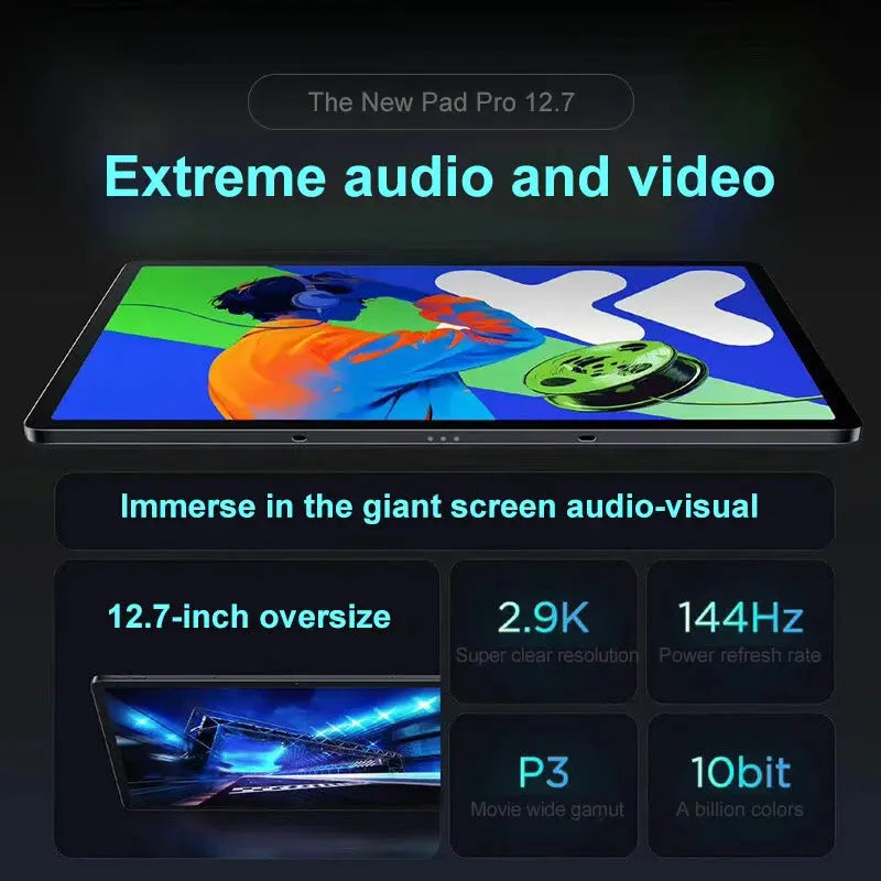 Lenovo XIAOXIN Pad Pro12.7 2025 Entertainment Office Learning Game Tablet Super Interconnection Tianji 8300 2.9k 144Hz Gray - ALPENZO