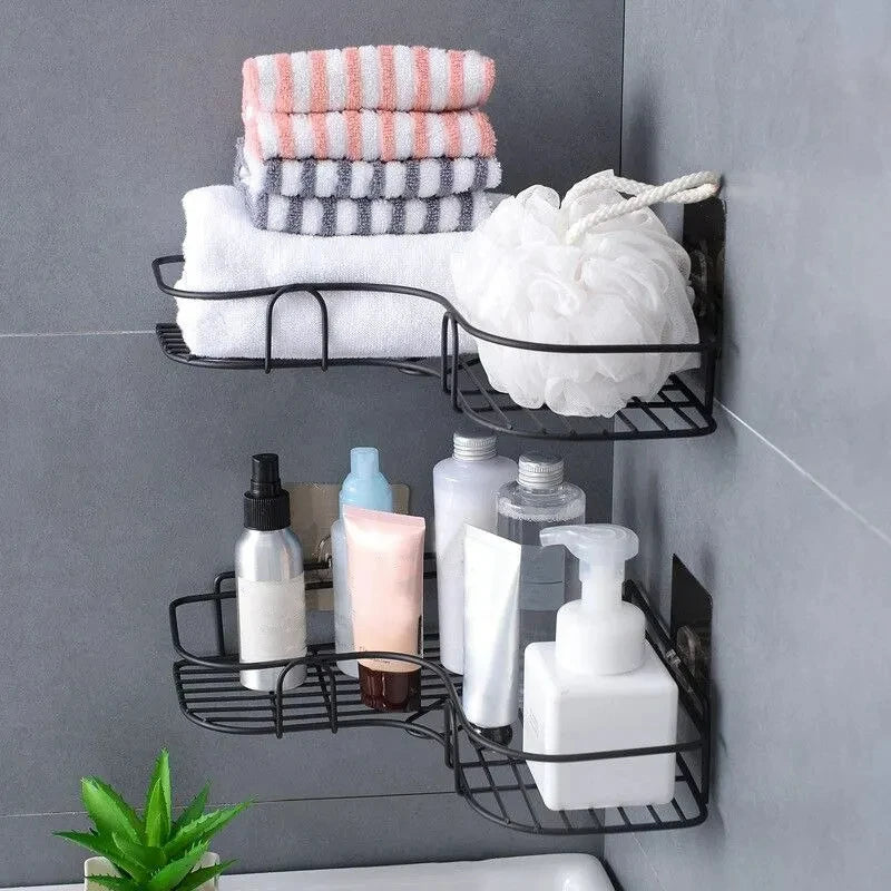 Iron Triangle Rack For Kitchen Bathroom Storage Rack Thickened Love Corner Rack Storage Rack Durable - ALPENZO