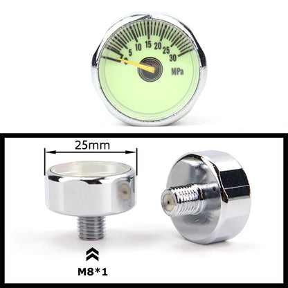 Air Mini Micro Pressure Gauge Manometre Manometer | Thread 1/8BSP(G1/8) 1/8NPT M10 M8 | 30PSI 300PSI 5000PSI 6000PSI 350BAR