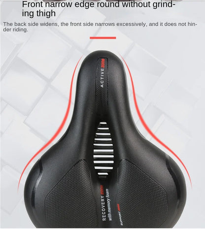 ESLNF Hollow Breathable Bicycle Saddle MTB Road Bike Saddle Shock Absorbing Comfortable Big Butt Bike Seat Bicycle  Accessories