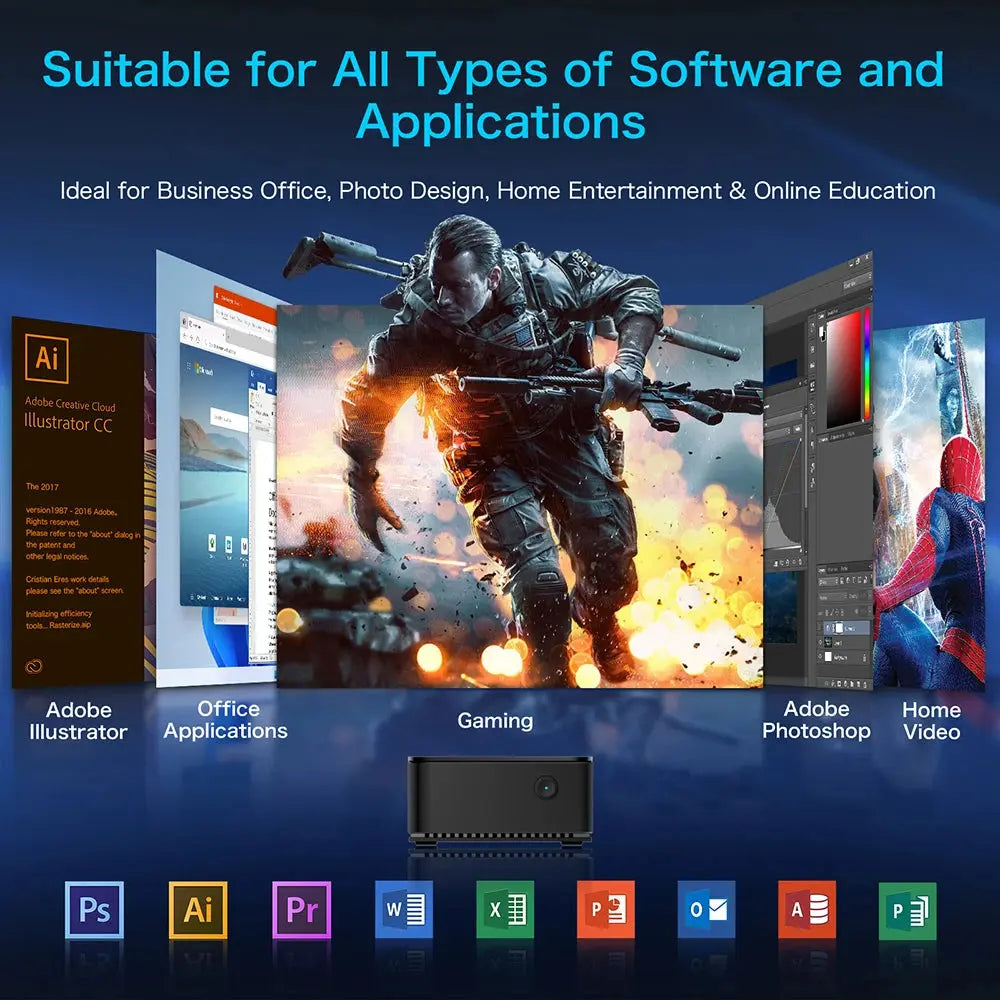 MLLSE G2 Mini PC Windows 11 Pro Alder Lake N100 Intel 12th DDR5 12GB RAM 512GB SSD WiFi 6 BT5.2 Desktop Computer Mini Pc Work - ALPENZO