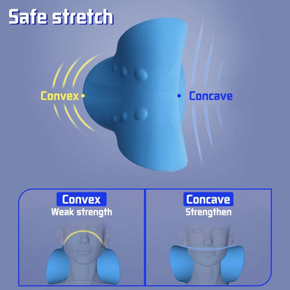 Cervical Neck Shoulder Stretcher Massage Pillow Traction Device Muscle Relaxation Relieve  Pain Cervical Spine Correction - ALPENZO