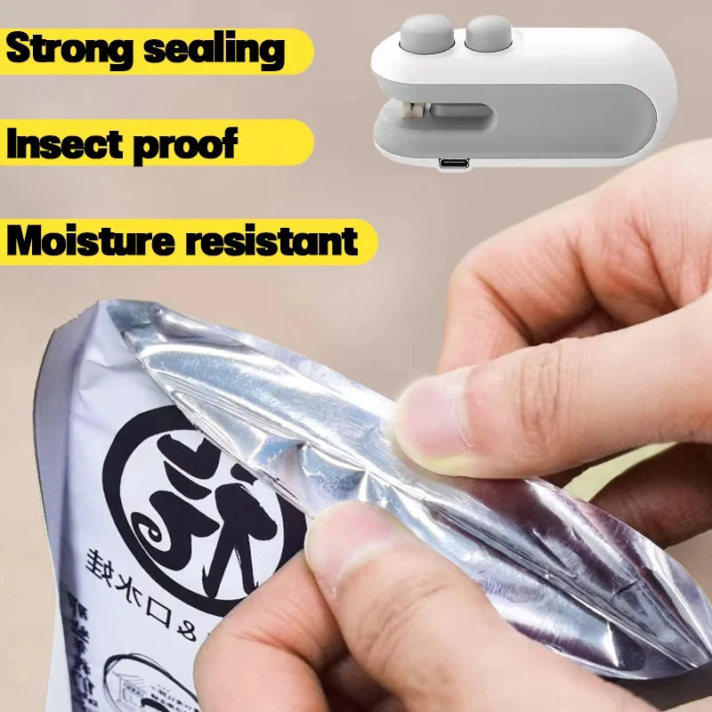 Heat Sealer For Snacks Portable Sealer Mini Heat Bag Sealing Machine Food Packaging Heat Sealer Household Moisture-Proof Tool - ALPENZO