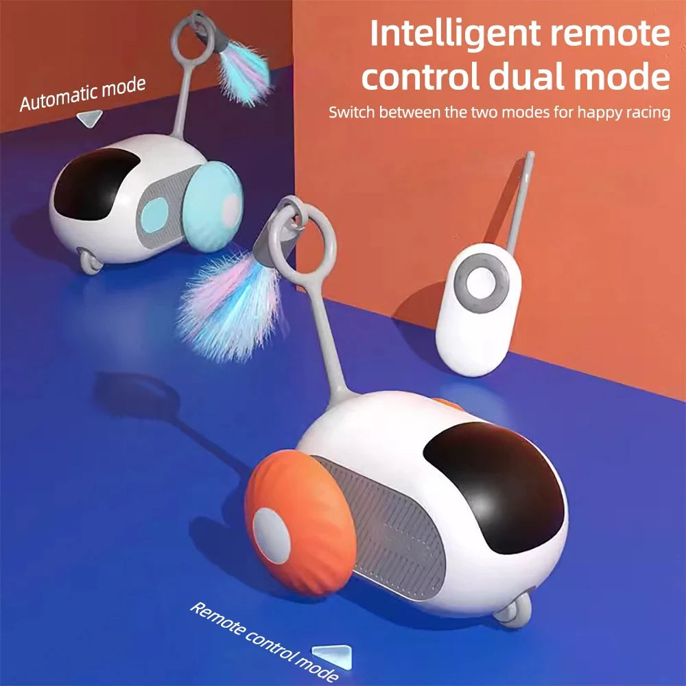 Smart Cat Toy 2 Modes Automatic Moving Remote Controlled Toy Car for Cats Dogs Interactive Playing Kitten Training Pet Supplies - ALPENZO