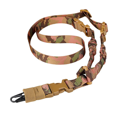 Tactical Gun Single Point Sling Adjustable Bungee Rifle Shoulder strap length for Airsoft Hunting Accessories Strap M4 with pad