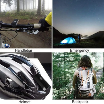 MTB Bike Front Lights USB LED Rechargeable Waterproof Mountain Bike Headlight Bicycle Safety Warning Light Cycling Accessories