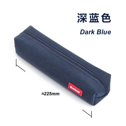 SeamiArt 1pc Small Solid Color Simple Zipper Kawai Pencil Case Mini Pen Bags Papeleria Stationery for School Office Suppliers ALPENZO