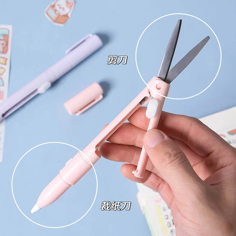 Mini Colorful Folding Scissors , Hand Tent Cutting, Mini Engraving Knife, Scissors, Paper Trimming Utility Knife ALPENZO