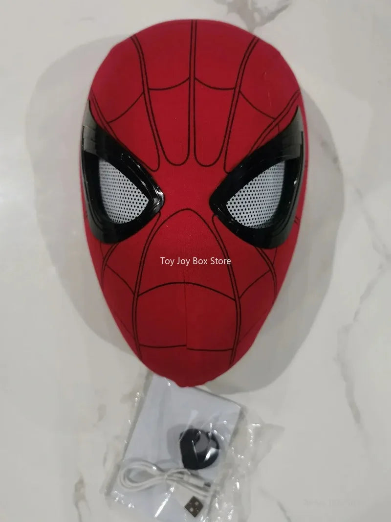 New Spider-man:no Way Home Spider Man Mask Luxury Helmet Rechargeable Remote Eyes Movable Mask Cosplay Decoration Gift Toys ALPENZO