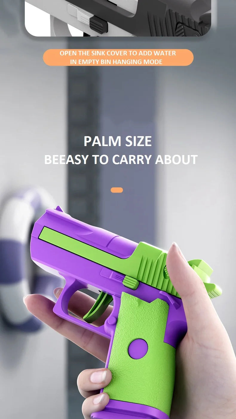 Hot Mini Desert Eagle Mechanical Continuous Firing Water Gun Shooting Game Summer Outdoor Beach Toy Gun for Children Boys Gifts ALPENZO