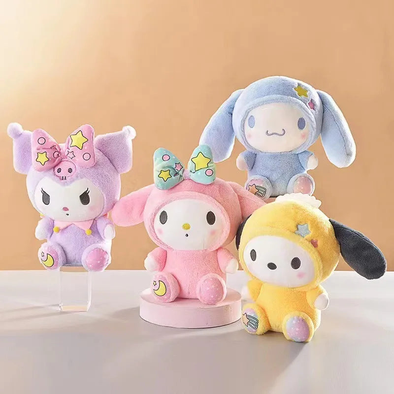 Sanrio 25Cm Anime Sanriod Toys Kawaii Kuromi  Cinnamorol Plush Soft Stuffed Animals Doll Plushie Pillow Children's Toys Gifts ALPENZO