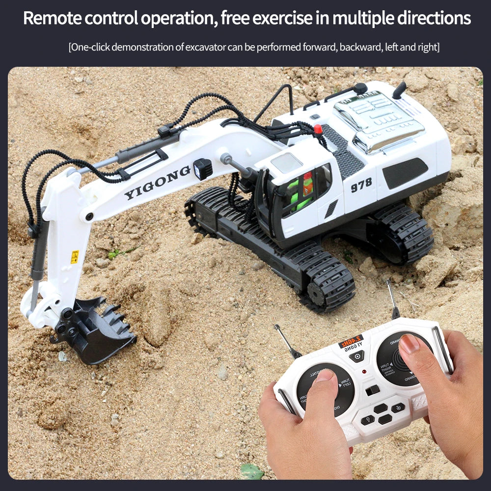 RC Car Children Toys Remote Control Car Toys For Boys Radio Control Excavator Dump Truck Bulldozer Electric Car Kids Toys Gift ALPENZO