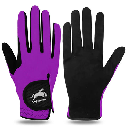 Horse Riding Gloves Equestrian Women Mesh Breathable Lightweight Color Pack, Comfortable Grip All Weather