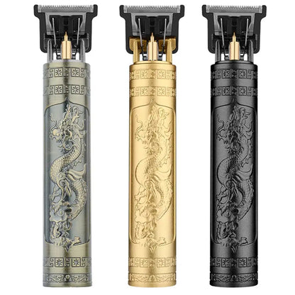 Vintage T9 Electric Hair Cutting Machine Hair Clipper Professional Men Shaver Rechargeable Barber Trimmer for Men Dragon Buddha - ALPENZO