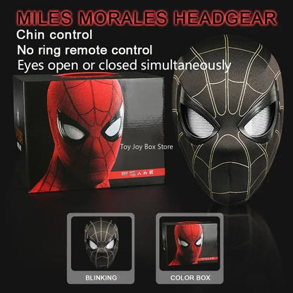 New Spider-man:no Way Home Spider Man Mask Luxury Helmet Rechargeable Remote Eyes Movable Mask Cosplay Decoration Gift Toys ALPENZO