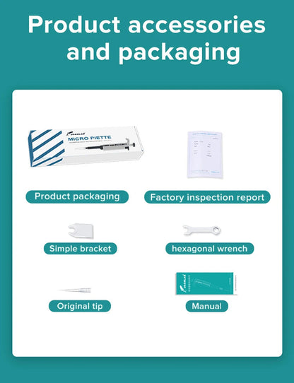 JOANLAB Micropipette Laboratory Automatic Pipette Digital Adjustable Plastic Pipette Chemistry Lab Equipment With Pipette Tips ALPENZO